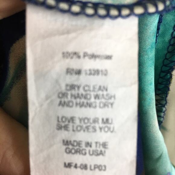 Show Me Your Mumu Green  Blue Floral Jamie Tunic/ Mini Dress Small - Picture 5 of 10